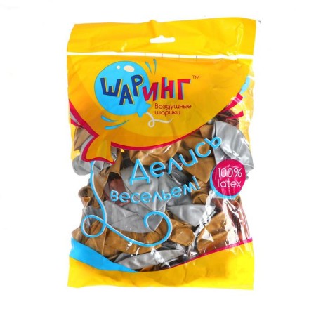 Latex Shar "12", chrome deluxe, set of 50 pcs., Mix-1