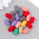 Acrylic beads "ribbed ovals" set 20 pcs mix 0.8x0.8x1.4 cm