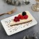 Ceramic "Flowers" dish, 20.5 x 12.5 x 1.8 cm, white color