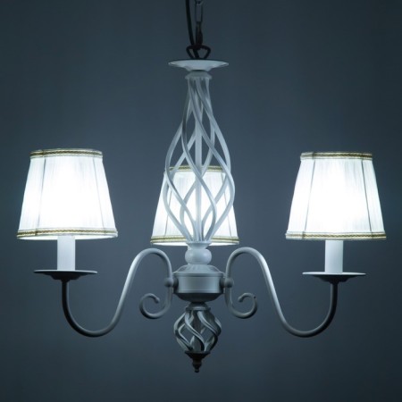 Suspended chandelier Citilux "Rowena" CL427130, 65x65x65 cm, 3x60W, E14, white color-10