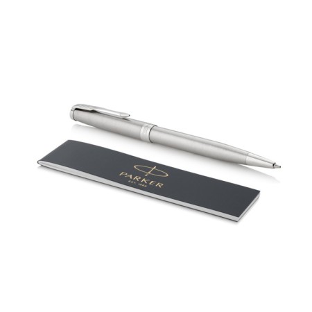 Ballpoint pen Parker Sonnet Core Stainess Steel Ct M, silver matte, black ink (1931512)-4