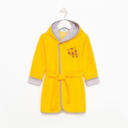 Yellow bathrobe/tiger, height 104, maistra, 100% cotton-5