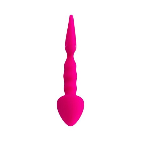 Anal plug bong, silicone, pink color, 12.5 cm, d = 2.5 cm-2