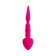 Anal plug bong, silicone, pink color, 12.5 cm, d = 2.5 cm