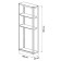Bathroom shelf, white 36 x 14 x 85 cm