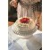 Cake for a cake with a cover of Guzzini Tiffany, D = 36 cm, the color is milky white