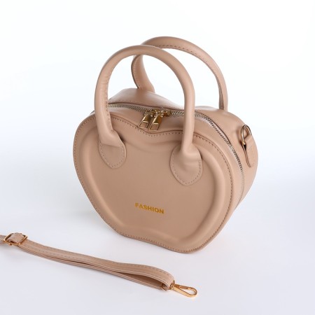 Bag Women's Cross-Bodi with a zipper, beige color-9