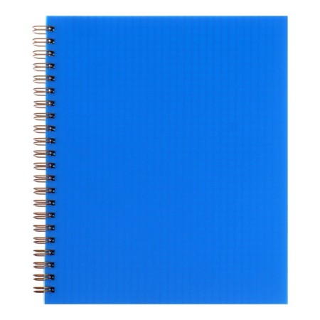 Notebook on the crest A5 96 sheets in the Calligrata cage blue, plastic cover, OFSET block-1