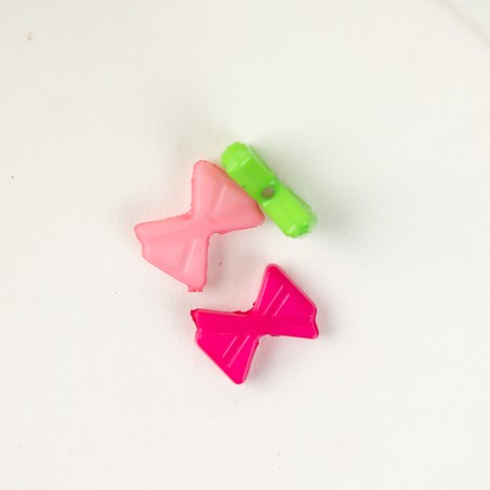 Beads for creativity plastic "Bright bows" set of 120 pcs 0.2x1x0.7 cm-1