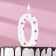 Candle in a cake for a birthday "Confetti", number "0", giant, 9 cm