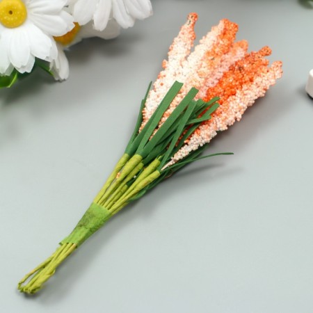 Decor for creativity "Ivan Tea" 1 bouquet = 10 flowers orange 1.5x14 cm-1