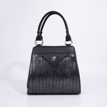 Bag-tout El Masta with a zipper, 2 outer pockets, a long belt, color graphite