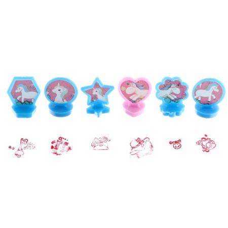 Printing color "unicorns", set of 6 pcs., Stamping pillow-1