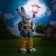Garden Light "Hare with a flashlight and toy" 27x24x52cm
