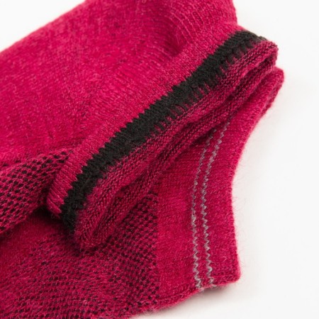 Women's socks shortened "Soft Merino", burgundy color, size 35-37-3