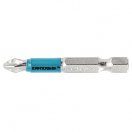 Набор бит Gross 11264, PH2 х 50 мм, сталь S2, хвостовик 1/4", 10 шт.-1