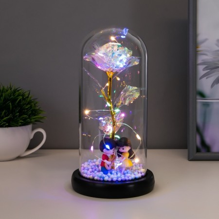 Nightlight "Romance" LED from batteries 3haaa 11x11x21.5 cm Risalux-1