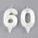 Candle in the cake jubilee "line" (set 2 in 1), number 60, pearl, 6.5 cm