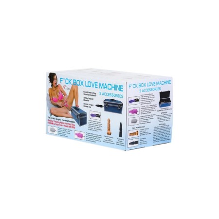 Diva Fuck Box sex machine, 2 nozzles, metal, blue color, 39 cm-7