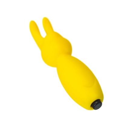 Eromantica Fluffy Minivibrator, 8.5 cm, silicone, yellow color-9