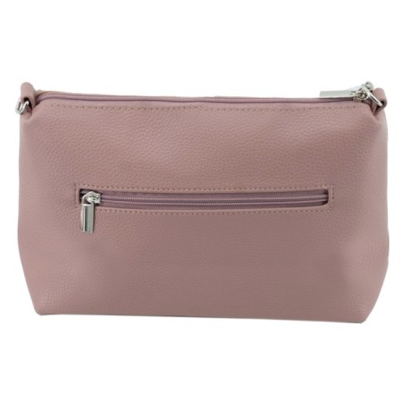 Female bag, genuine leather, pink 25x10x16 cm-2