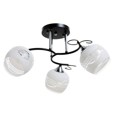 Milava chandelier 3he27 40W black-chromium 62x62x27 cm Bayerlux