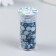 Decor "Semiobusins ​​and rhinestones. Blue gradient" D = 6 mm 10g 200 pcs 5x2.5 cm mix