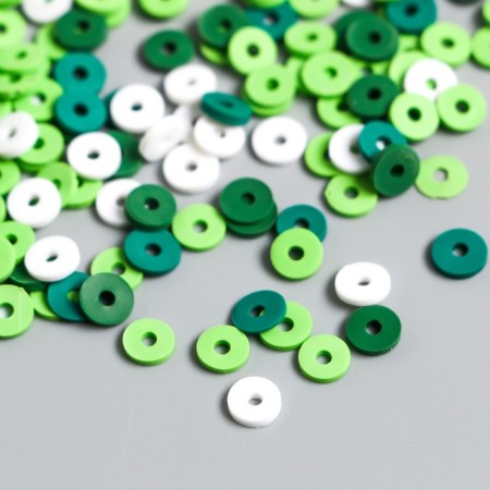 Beads for PVC Creativity "Green Rings" set ≈ 330 pcs 0.1x0.6x0.6 cm-1