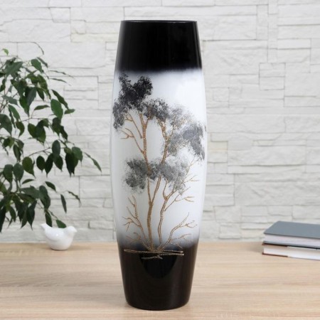 Vase "Black and White City" D-13CM, 50 x16 cm-1