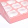 Confectionery folding box for 9 cupcakes 23.5 x 23.5 x 10, pink