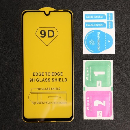 Protective glass 9D Luazon for Honor 10 Lite, full glue, 0.33 mm, 9n, black-2