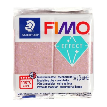 Plastic-polymer clay baked 57g Fimo Effect pink gold 8010-212-1