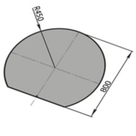 Sheet is tributary, round, antique copper steel 1.2 mm, 90 x 80 cm-1