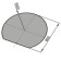 Sheet is tributary, round, antique copper steel 1.2 mm, 90 x 80 cm