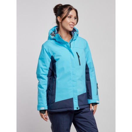 Ski jacket female winter, size 58, blue color-1