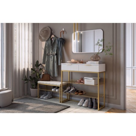 Cool shoe 2, 770 x 350 x 460, gold/cream (velor)-3