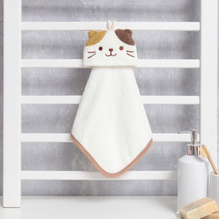 Lovelife hand towel "cat", 39x21 cm, 100% PE, microfiber 280 g/m2
