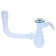 Siphon for the sink "Ani Plast" A2015, 1 1/2 ", a tap for a washing machine, a flexible pipe