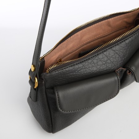 Female bag Textura, average size, dark gray color-7