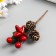 Decor for creativity "A twig with cones and berries" 16.5 cm
