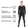 Male thermal underwear, size m, 46-48, for height 170-180 cm, dark gray color