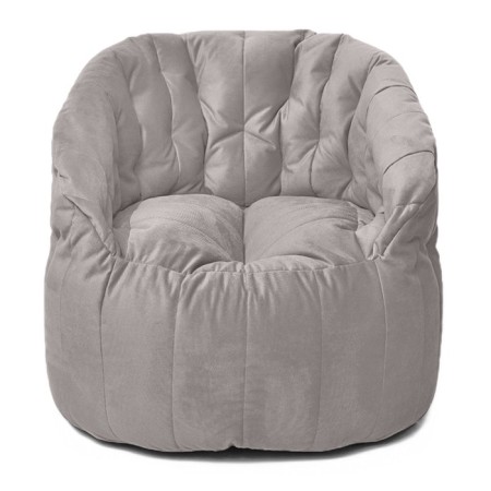 Chelsea chair, size 85x85 cm, velor fabric, gray color