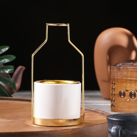 Supply for incense powder and cones "bottle", white, 16.5x8.5x3 cm