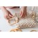 Handles for the bag wooden, 12 × 12.9 cm, 2 pcs, beige color