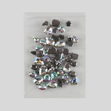 Rhinestones in assortment (nab 50pcs price for nab) plastic silver au au au-4