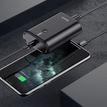 External battery Hoco Q3, 10,000 mAh, 1 USB, 1 Type-C, 3 A, fast charging, display, black-2