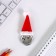 New Year of the setting icon with a cap d = 35 mm "Grandfather Frost" 6.5x11 cm