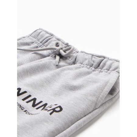 Triko (trousers) for a boy A201, color is light gray melange, height 104-1