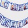Garland on the tape "Happy Birthday", length 215 cm, cold heart