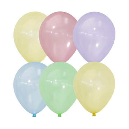 Latex ball 12 "Bubble, crystal, set of 100 pcs., Mix
